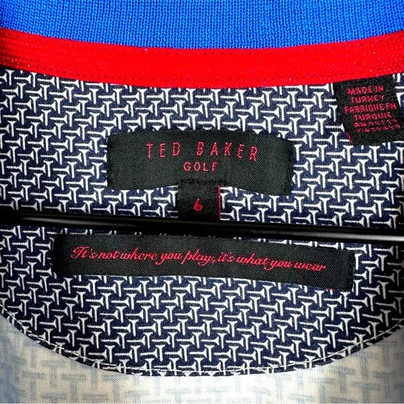 Ted Baker London Printed Golf Polo Size 6 EUC - Picture 3 of 8